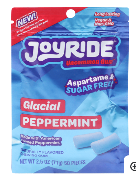 Joyride Chewing Gum, Aspartame & Sugar Free, Glacial Peppermint
