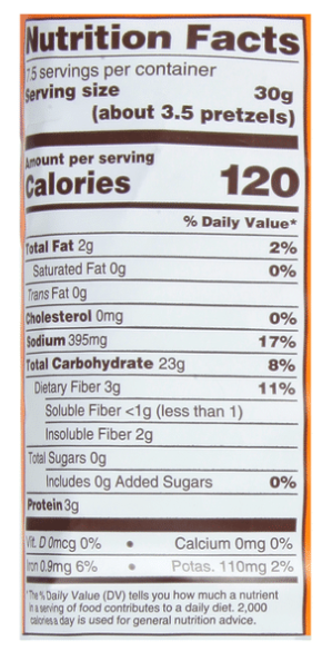 Unique Snacks Pretzels, Organic, Sprouted, Original - expires Apr 21 2027
