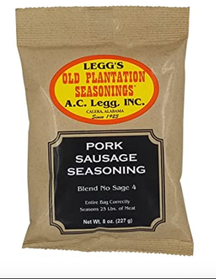 A.C. Legg Old Plantation Seasoning – NS4 Pork Sausage – 8oz.