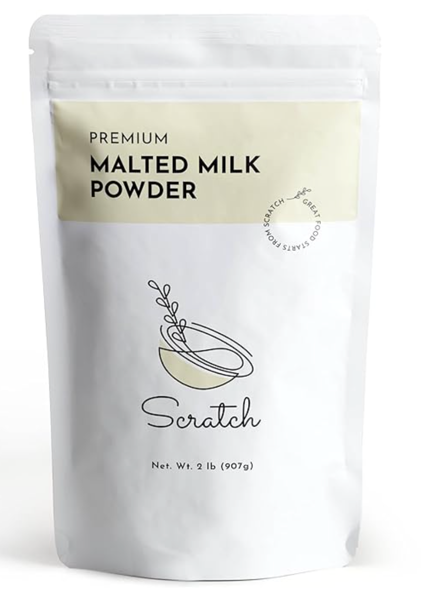 Scratch Malted Milk Powder - (2LB) Perfect for Milkshakes & Baking, Classic Diner-Style Flavor, Resealable Pouch- expired 5/2026