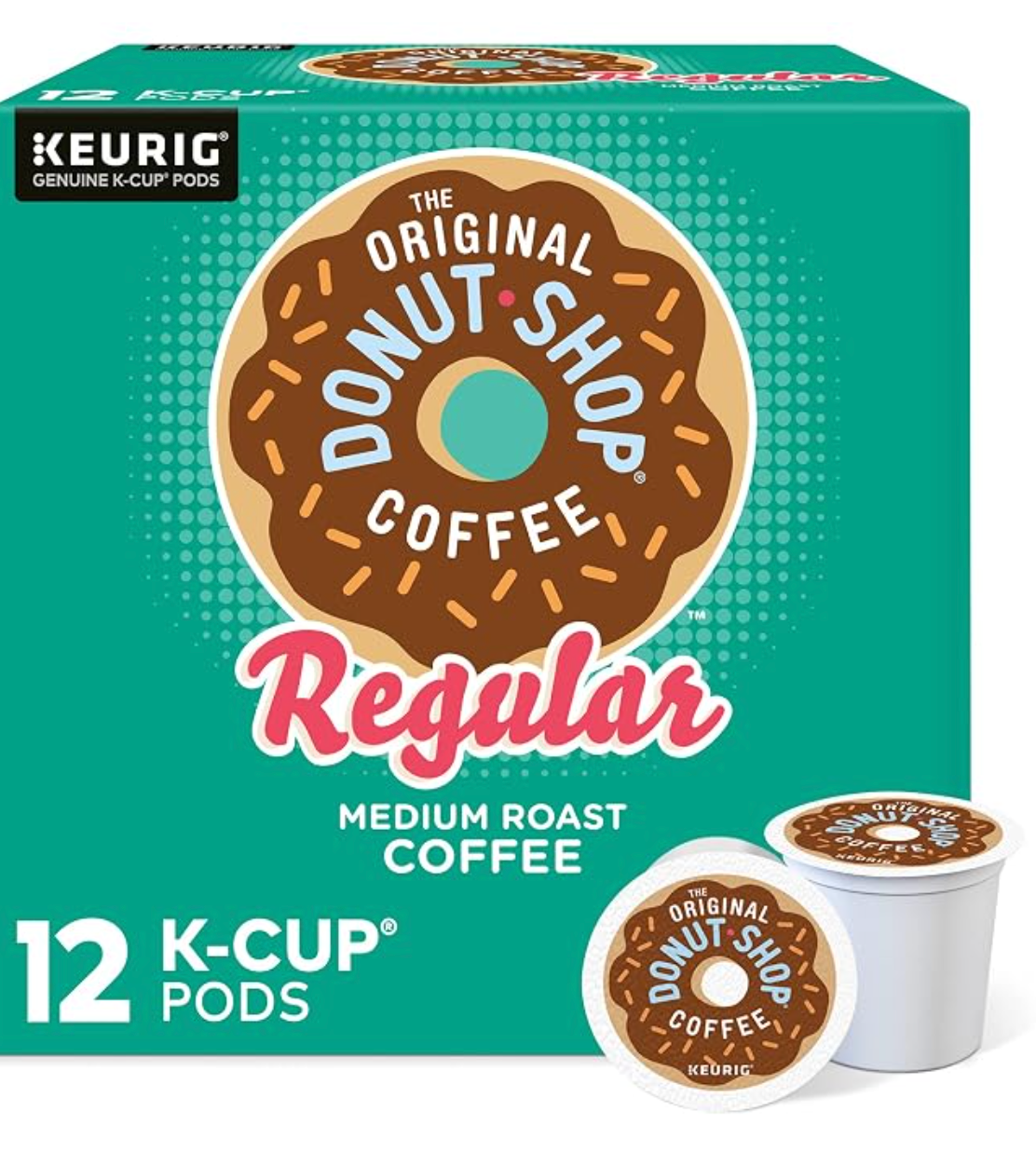 The Original Donut Shop Regular Keurig Single-Serve K-Cup Pods, Medium Roast Coffee, 12 Count - expires Nov 27 2026