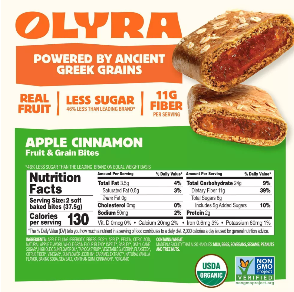 Olyra Apple Cinnamon Soft Baked Bites - 5.3oz/4ct - expires 02/16/2027