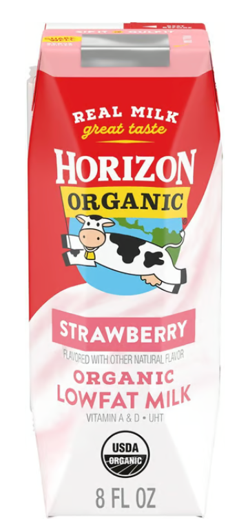 Horizon Organic 1% Low Fat Shelf-Stable Strawberry Milk Box (8 fl oz) - expires Nov 29 2026