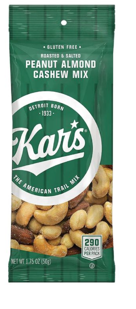 Kar’s Nuts Peanut Almond Cashew Mixed Nuts, 1.75 oz Individual Snack Pack - 10/14/2026