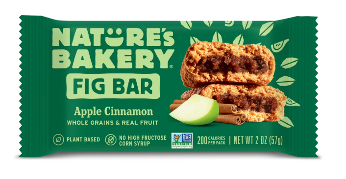 Nature's Bakery Whole Wheat Apple Cinnamon, 2 oz Snack Bar
