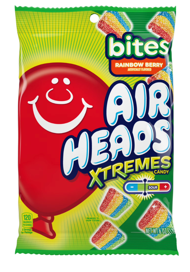 Airheads Xtremes Bites Candy, Rainbow Berry, 6 oz Bag