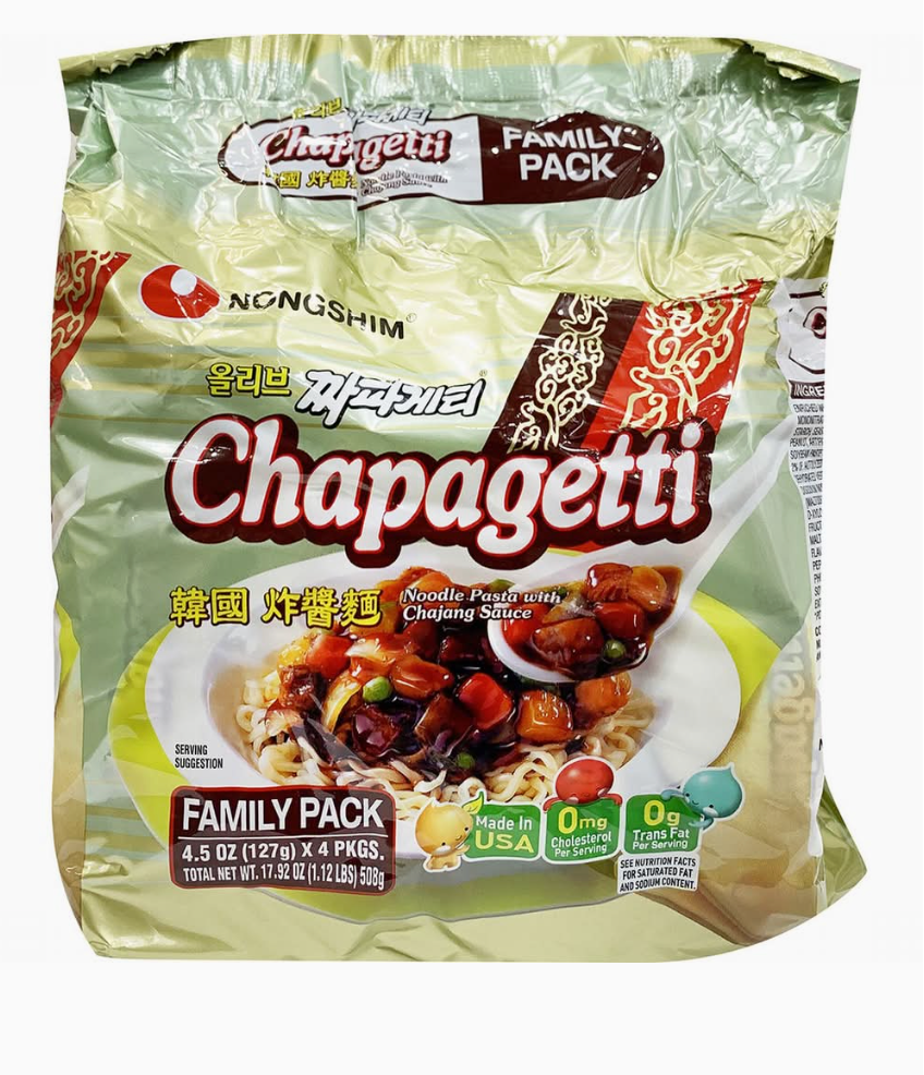 Nongshim Chapagetti Noodle With Pasta With Chajang Sauce (17.92 oz, 4 ct)