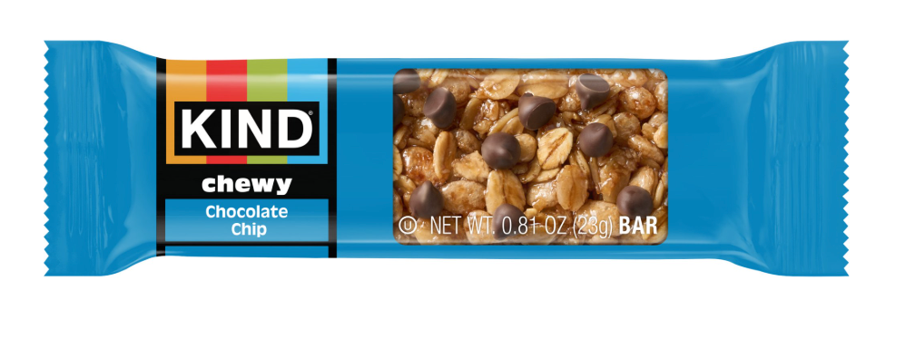 KIND Chewy Granola Bars, Chocolate Chip, Gluten Free, Low Sodium, 0.81 oz