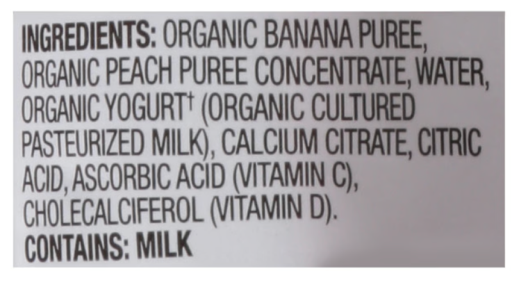 Earth's Best Sesame Street Organic Banana Peach Fruit Yogurt Smoothie Pouch (4.2 fl oz) - expires Feb 20 2027