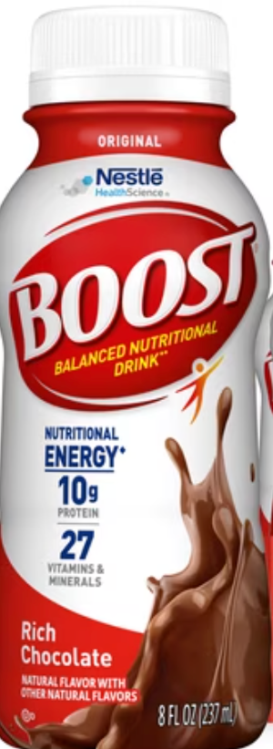 BOOST Original Balanced Nutritional Drink Protein Shakes, Rich Chocolate, 8 fl oz - expires Juy 29 2027
