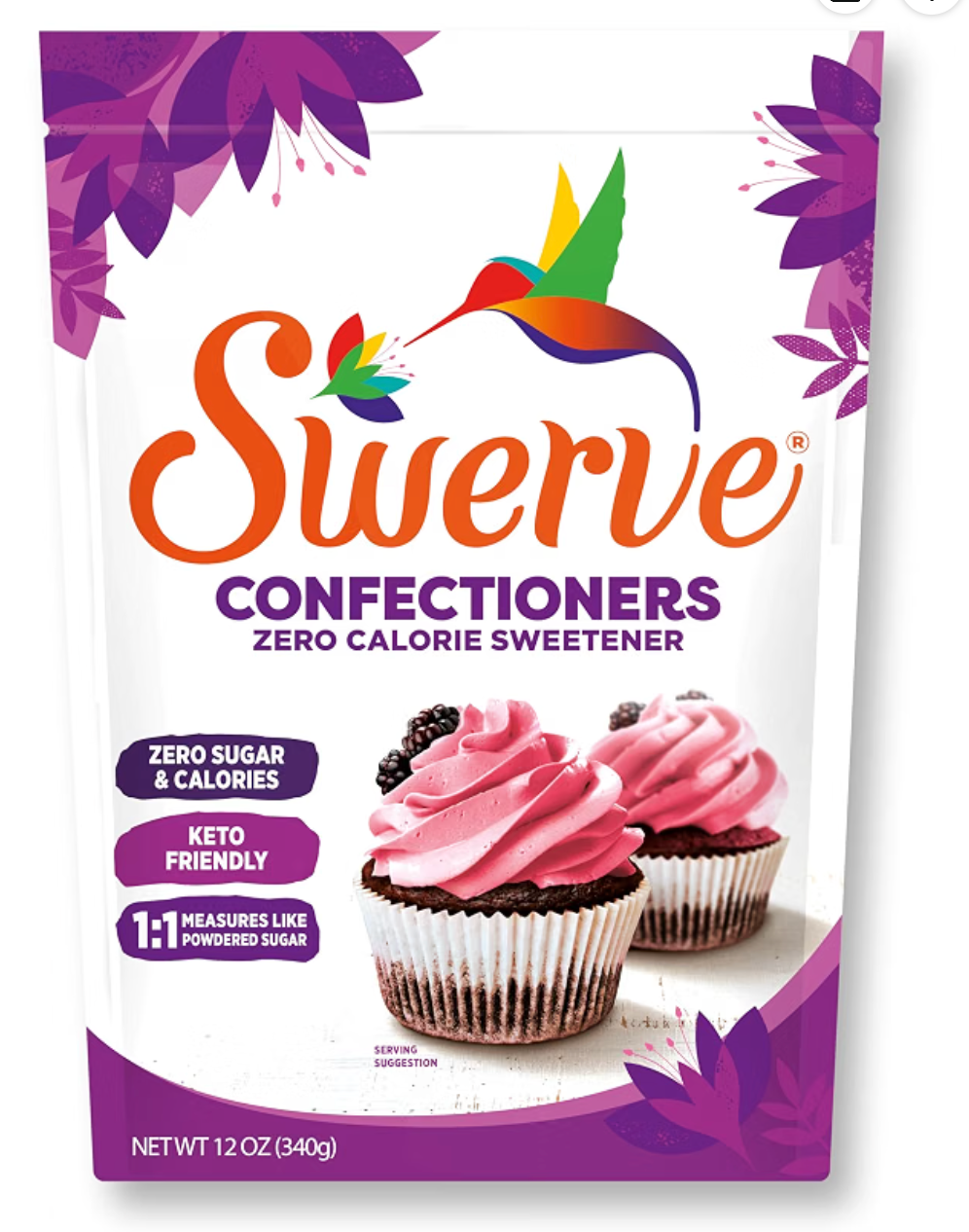 Swerve Sweetener Powder, Confectioners, 12 oz
