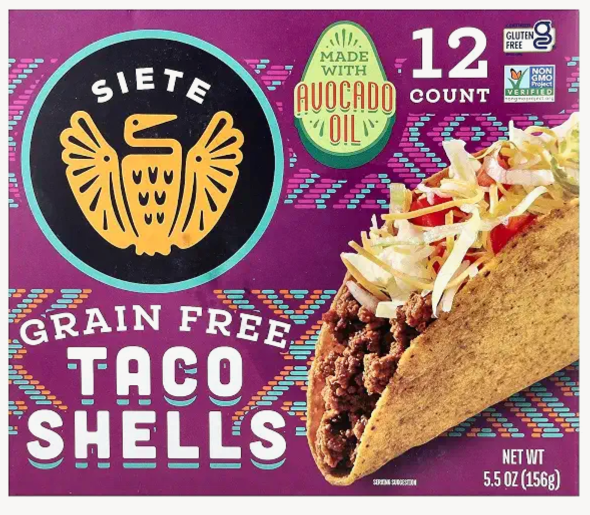 Siete Family Foods, Taco Shells Grain Free, 5.5 Ounce