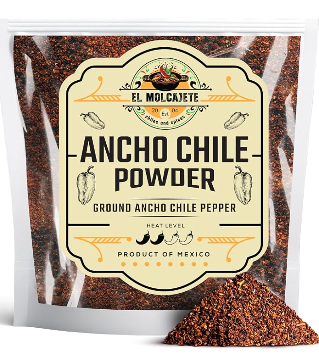 Ancho Chile Powder 8oz Ground Dried Poblano Chili Pepper Mexican Spice