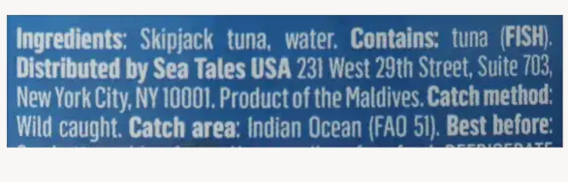 Sea Tales, Tuna Skipjack In Water NSA, 5 Ounce