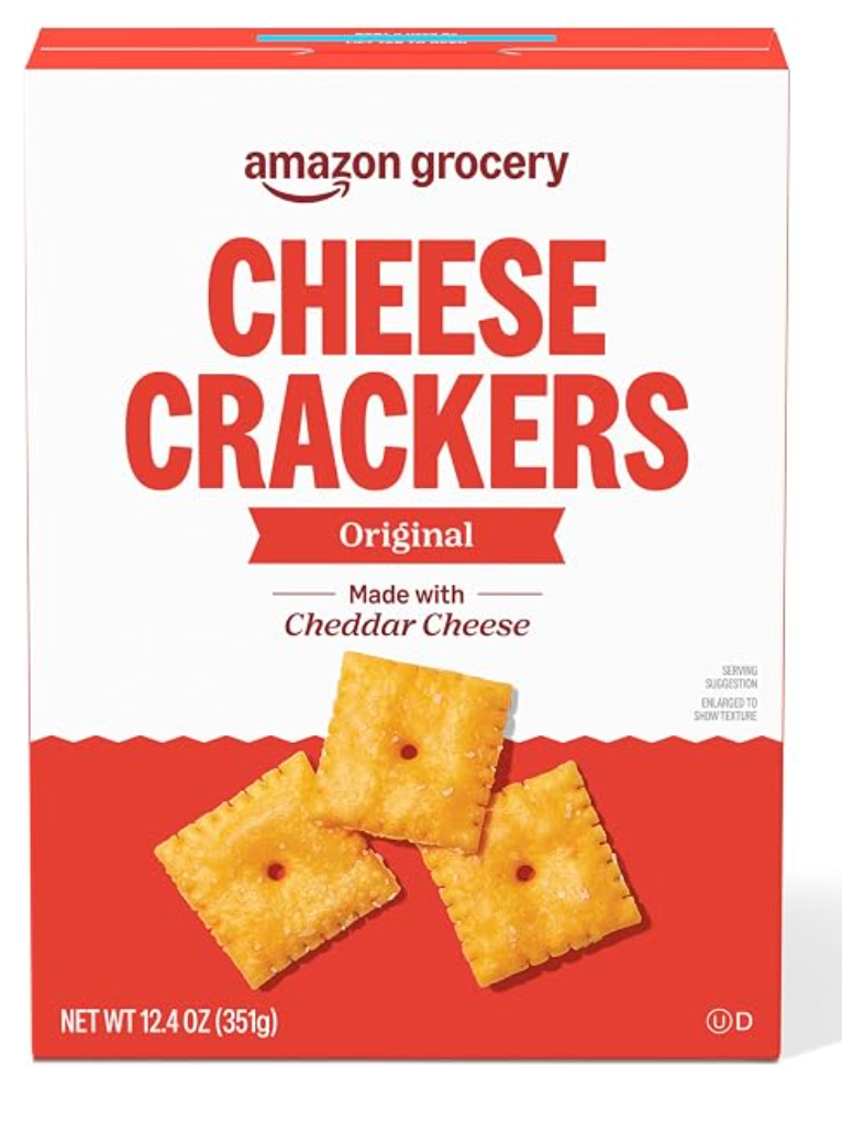 Amazon Grocery, Original Cheese Crackers, 12.4 Oz (Previously Happy Belly, Packaging May Vary) - expired Dec 04 2026