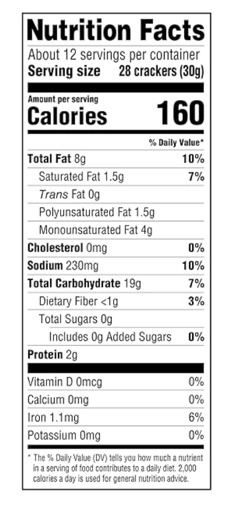 Amazon Grocery, Original Cheese Crackers, 12.4 Oz (Previously Happy Belly, Packaging May Vary) - expired Dec 04 2026