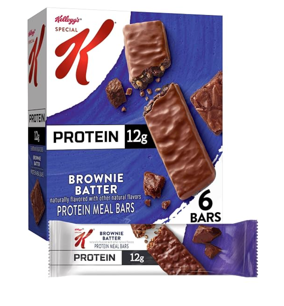 Special K Protein Meal Bars, 12g Protein, Meal Replacement, Brownie Batter, 9.5oz Box (6 Bars) - expires May 06 2027