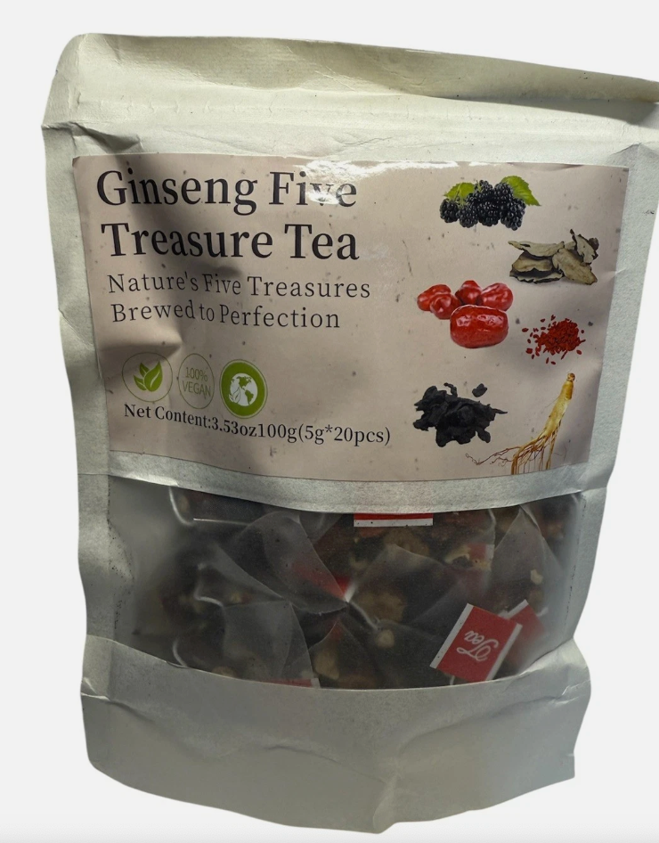 Ginseng Five Treasure Tea Herbal Wellness Blend–100g(20 pcs)