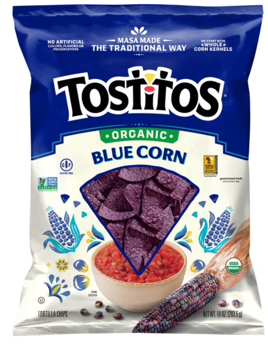 Tostitos Organic Blue Corn Tortilla Chips, 10 oz - expires Nov 3 2026