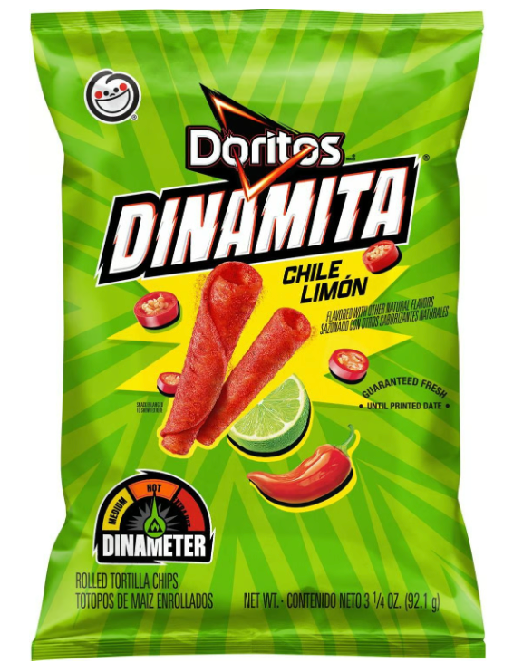 Doritos Dinamita Chile Limon Flavored Tortilla Chips (3.25 oz) - expired Sep 22 2026