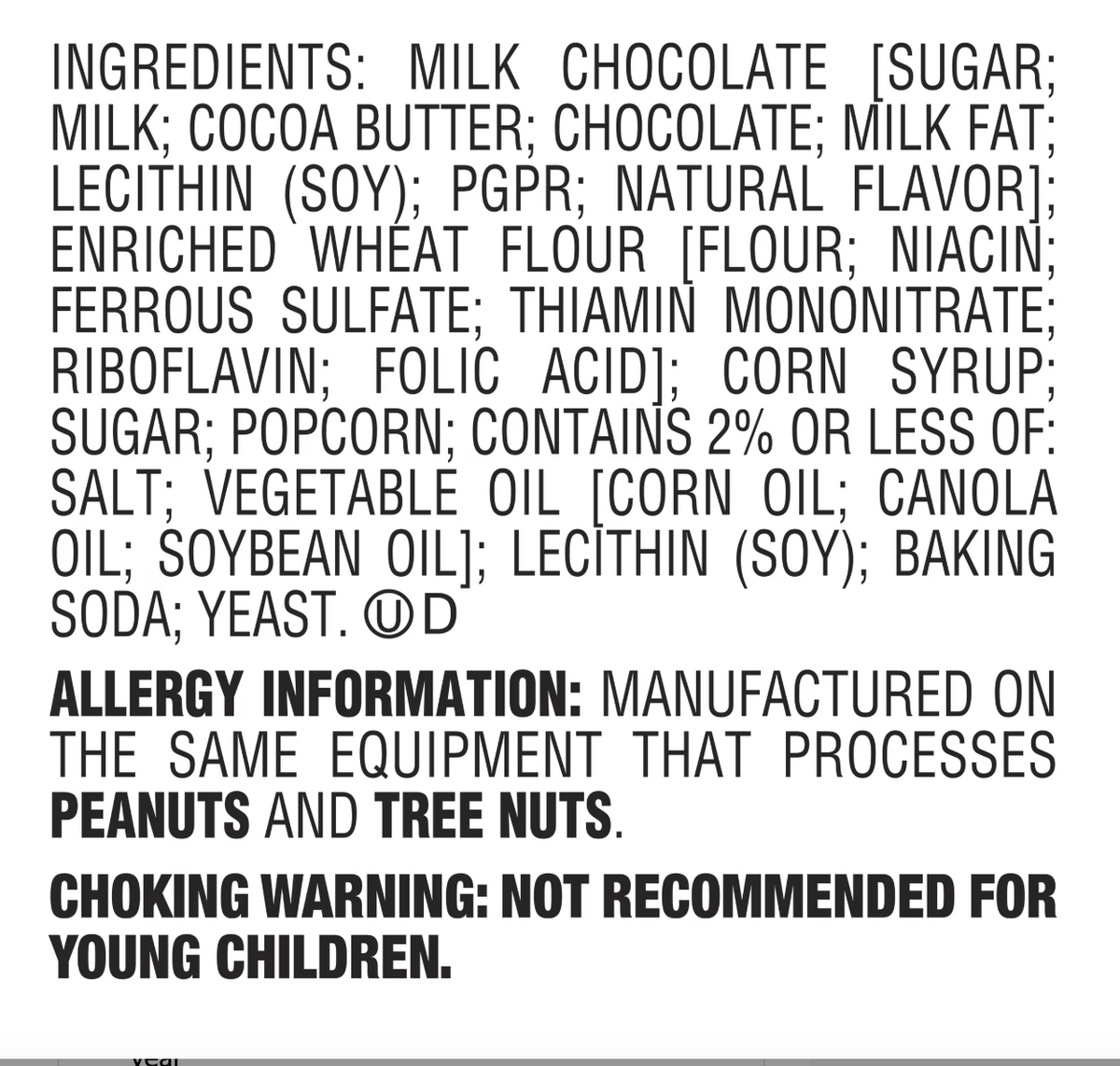 HERSHEY'S Milk Chocolate, Popcorn and Pretzel Popped Snack Mix Bag, 4 oz