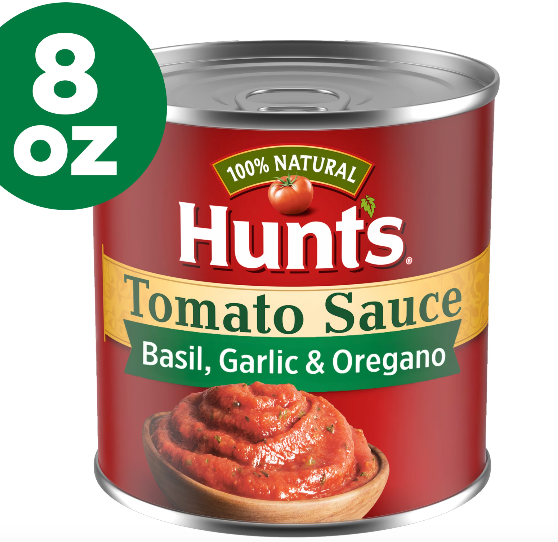 Hunt’s Tomato Sauce with Basil, Garlic and Oregano, Perfect for Chili & Soups, 8 oz. Can