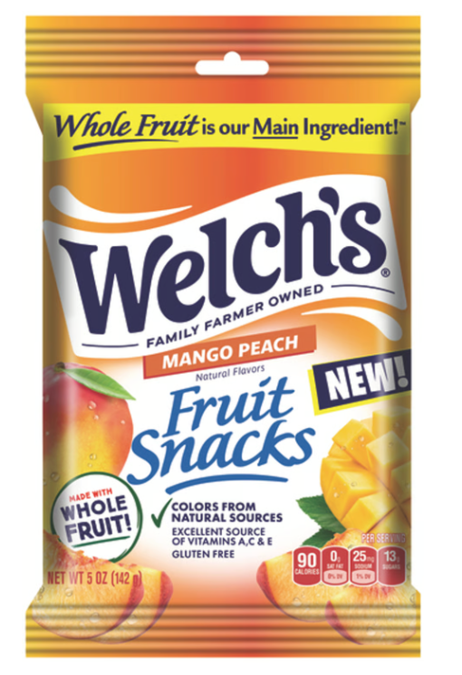 Welch's Mango Peach Fruit Snacks (5 oz)