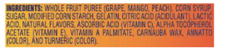 Welch's Mango Peach Fruit Snacks (5 oz)