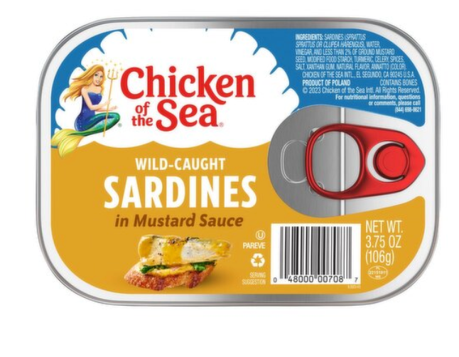 Chicken of the Sea Wild-Caught Sardines in Mustard Sauce, 3.75 oz
