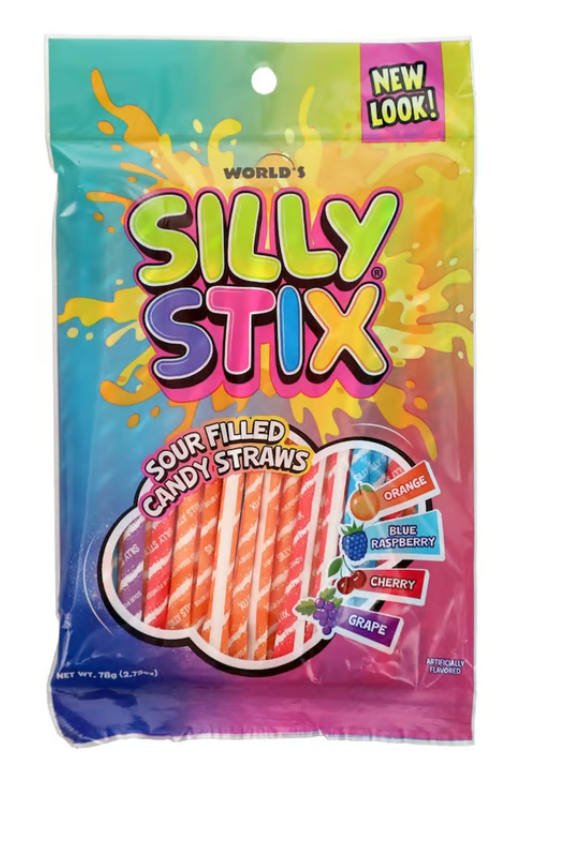 Silly Stix Sour Filled Candy Straws (2.7 oz)