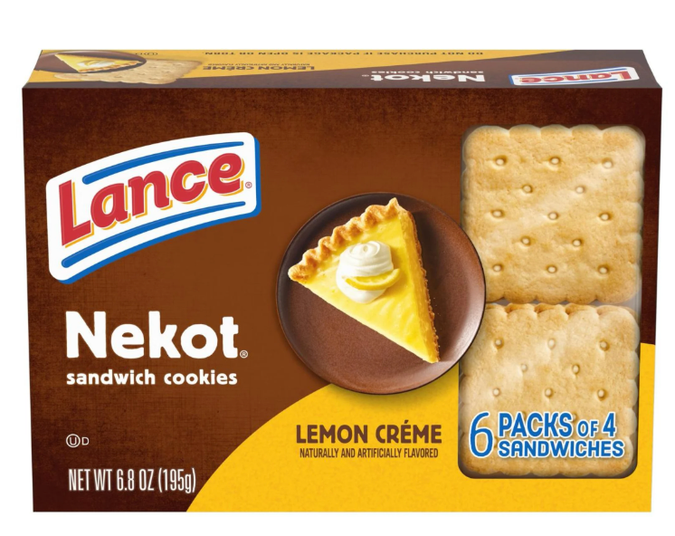 Lance Nekot Individually Wrapped Lemon Creme Sandwich Cookies (6 pk x 4 ct) - expired Jan 31 2026