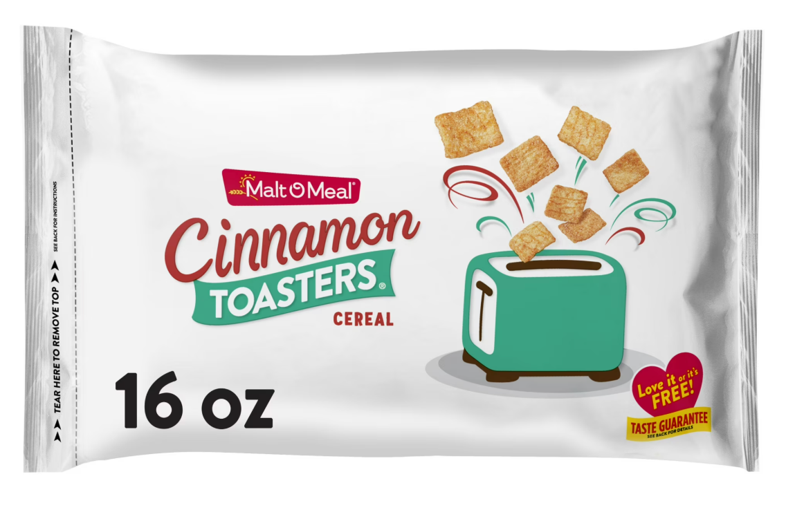 Malt-O-Meal Cinnamon Toasters Breakfast Cereal, Real Cinnamon Squares, 16 oz Bag - expired June 03 2026