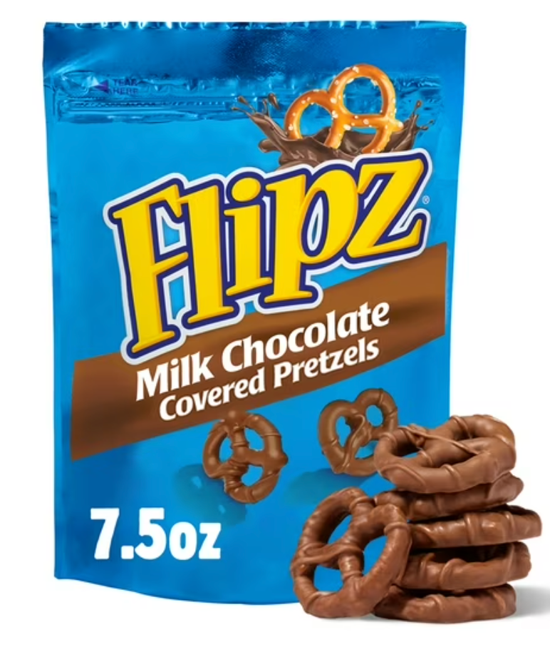 Flipz Milk Chocolate Covered Pretzels, 7.5 oz, 6 ct - expired 06/27/2026