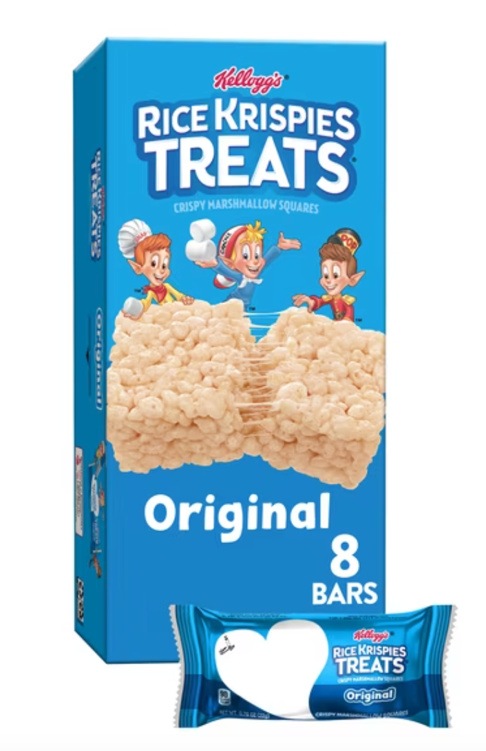 Rice Krispies Treats Original Chewy Crispy Marshmallow Squares, Kids Snacks, 6.2 oz, 8 Count - expired may 20 2026