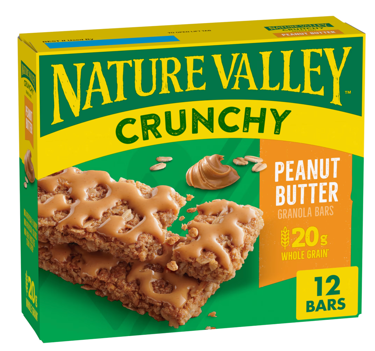 Nature Valley Crunchy Granola Bars, Peanut Butter, 12 Count, 8.94 oz (6 Pouches) - expired August 04 2026