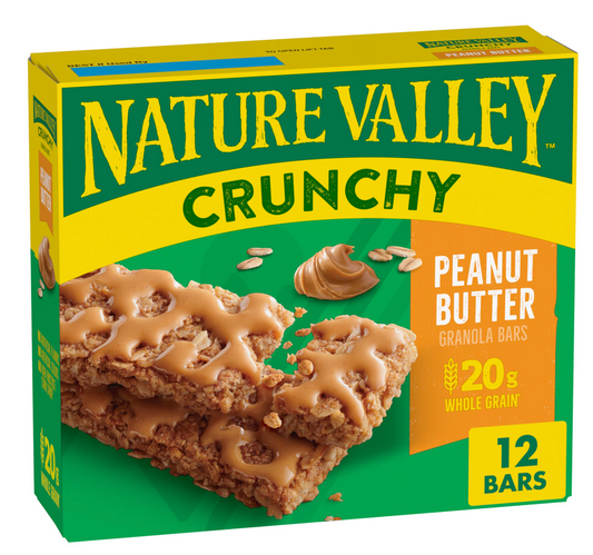 Nature Valley Crunchy Granola Bars, Peanut Butter, 12 Count, 8.94 oz (6 Pouches) - expired August 04 2026