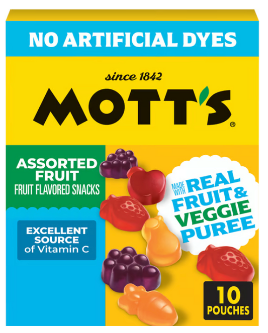 Mott's Gluten Free Assorted Fruit Flavored Snacks 10 pouches - expired May 22 2026