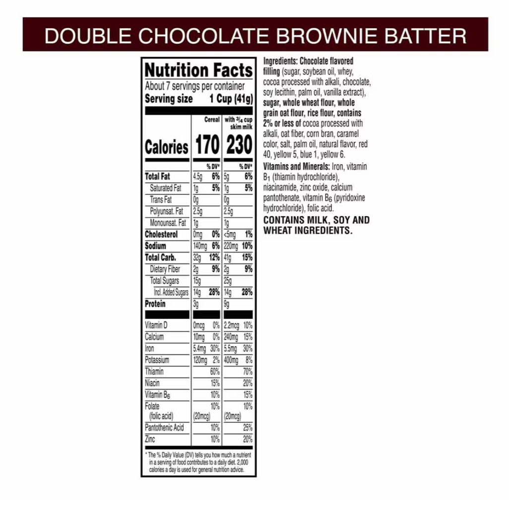Kellogg's Krave Breakfast Cereal, Double Chocolate Brownie Batter, 10.5 oz - expired March 27 2026
