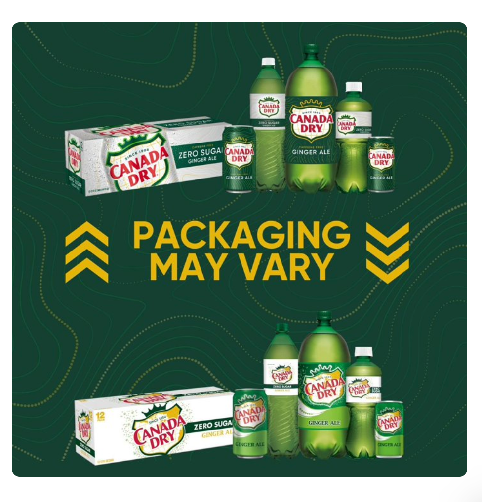 Canada Dry Zero Sugar Ginger Ale Soda - 12pk/12 fl oz Cans
