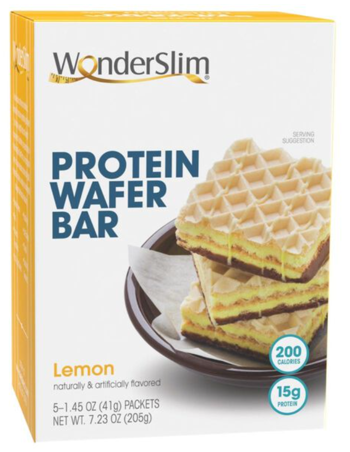 Wonderslim - Protein Wafer Snack Bars, Lemon (5ct)