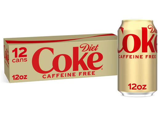 Diet Coke Caffeine Free Soda, Fridge Pack 12 pack, 12.0 oz, 12 pack