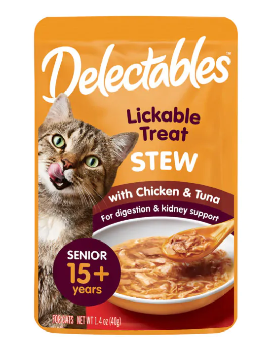 Delectables® Lickable™ treat – Stew - Senior 15+ Chicken & Tuna