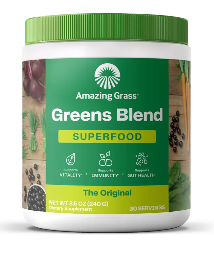 Amazing Grass Greens Blend Superfood Vegan Powder - Original - 8.5oz - Expired 8/2025