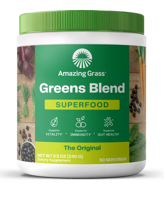 Amazing Grass Greens Blend Superfood Vegan Powder - Original - 8.5oz - Expired 8/2025