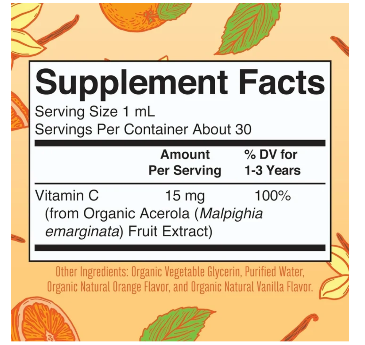 MaryRuth's Toddler Vitamin C Drops, Orange Vanilla, Org, 1 oz - Expires 12/2026