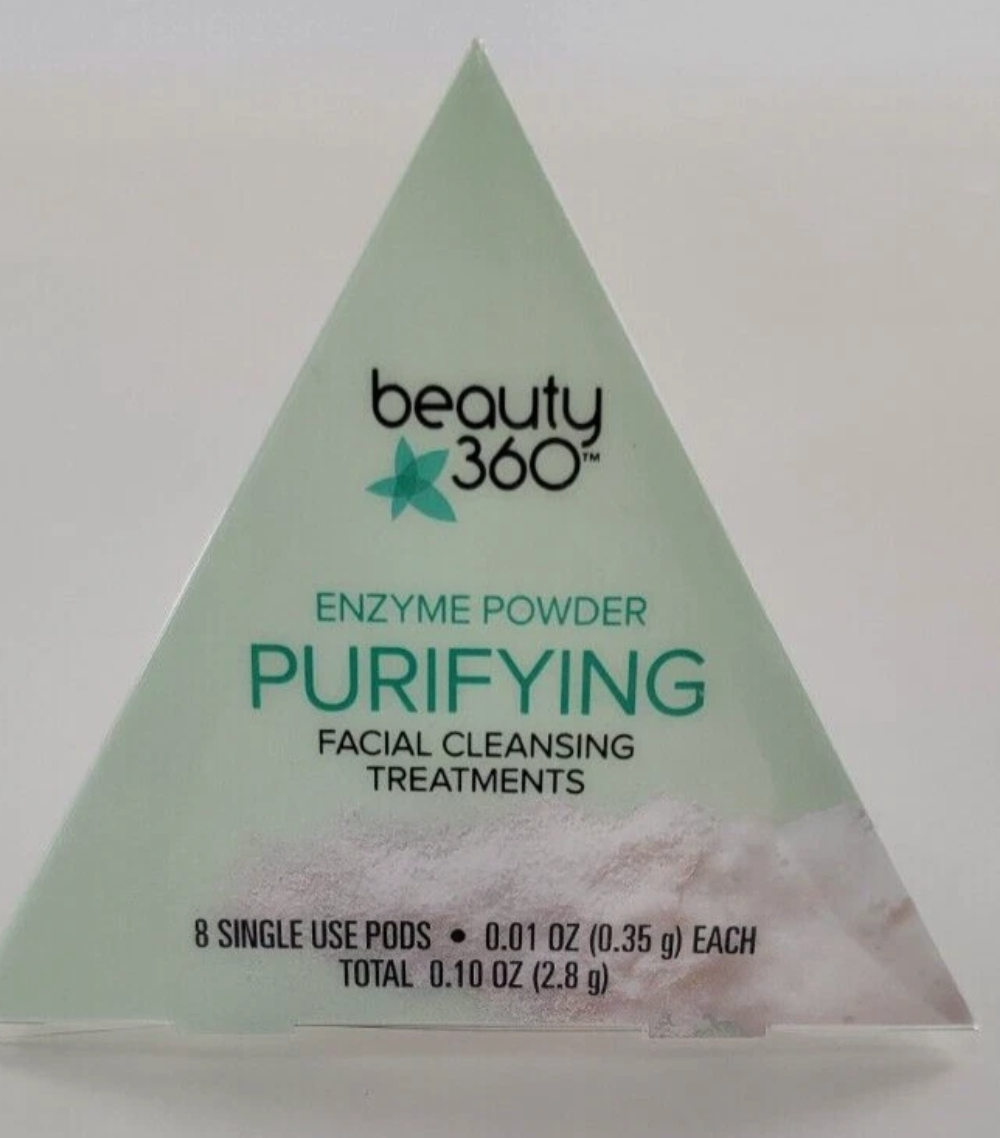 NEW 360 Beauty Enzyme Powder Purifying Facial Cleansing Treatment Pods - 8 ct.