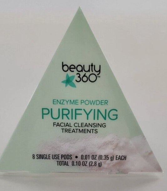 NEW 360 Beauty Enzyme Powder Purifying Facial Cleansing Treatment Pods - 8 ct.