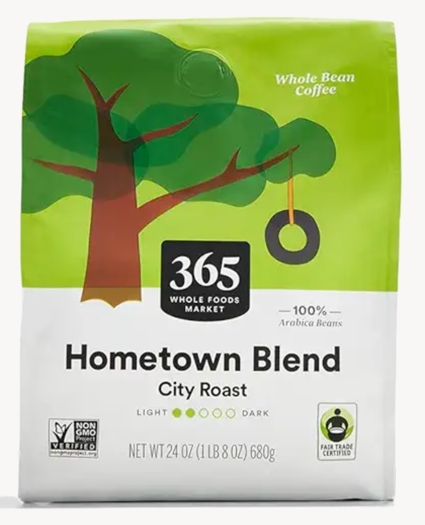 Hometown Blend Whole Bean Coffee, Medium-Light Roast, 24 Ounce - Expires August 16 2025
