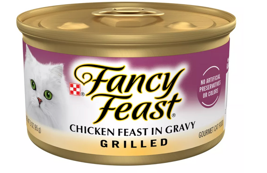 Purina Fancy Feast Gravy Wet Cat Food Can - 3oz Chicken Feast Grilled
