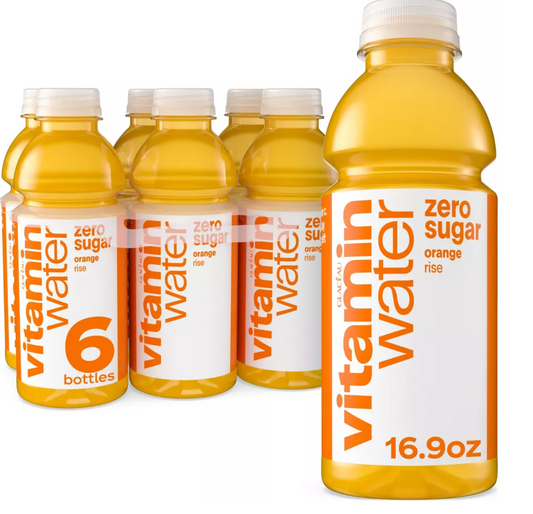 vitaminwater zero rise orange - 6pk/16.9 fl oz Bottles